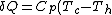 \delta Q =C_p(T_c-T_h)=-C_p (T_h-T_c)